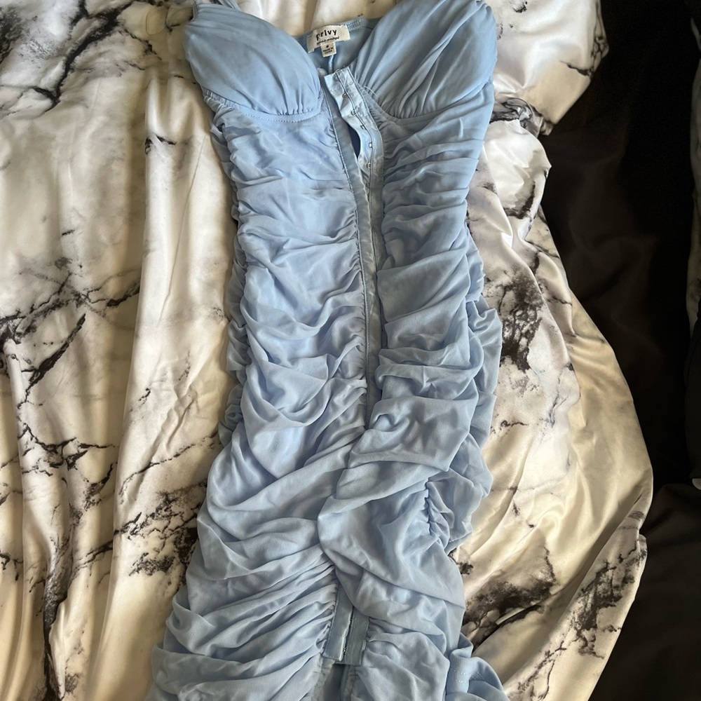 Blue mermaid corset dress
